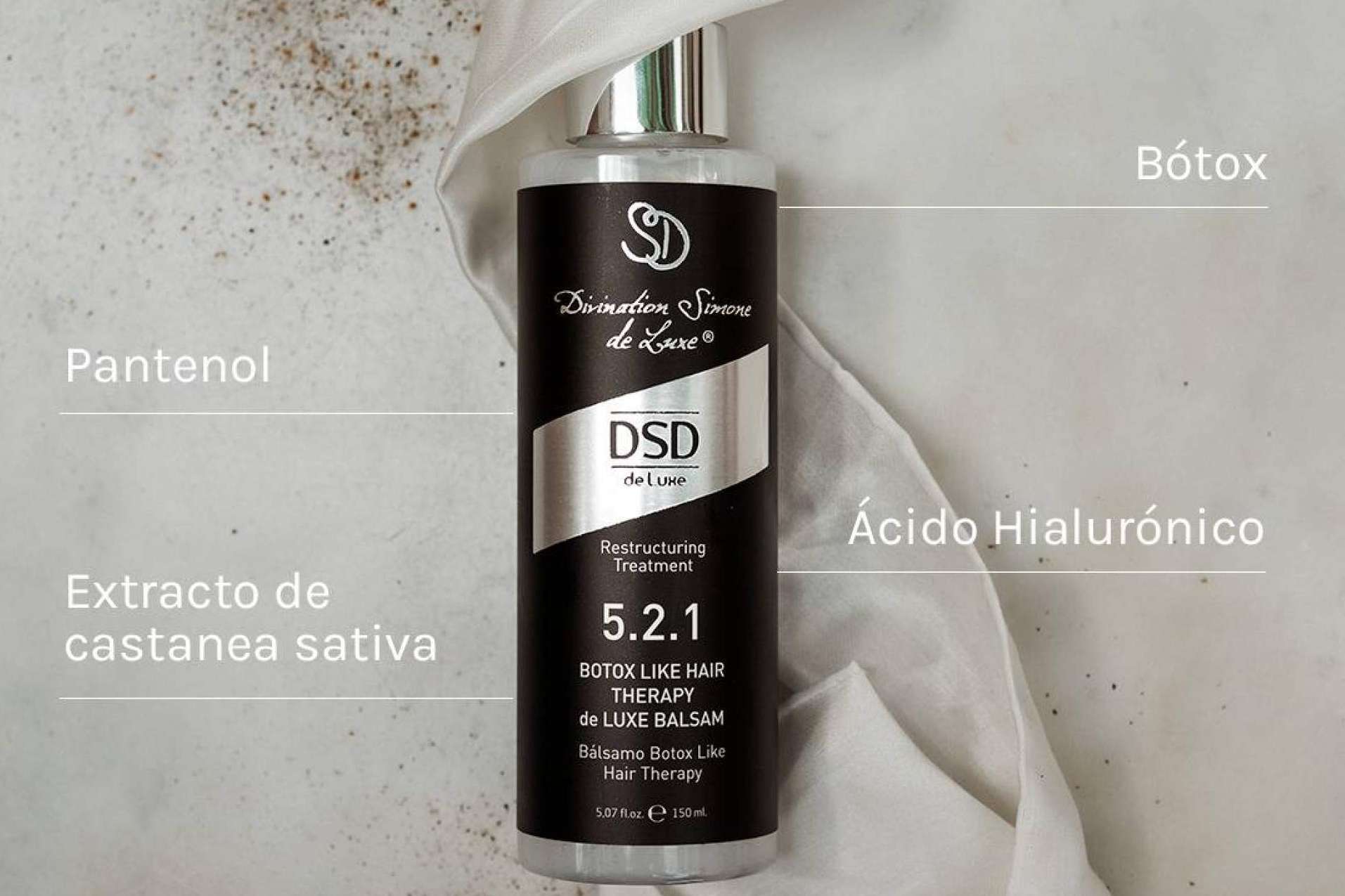La línea 5 reestructurante de DSD de Luxe permite recuperar la calidad del cabello