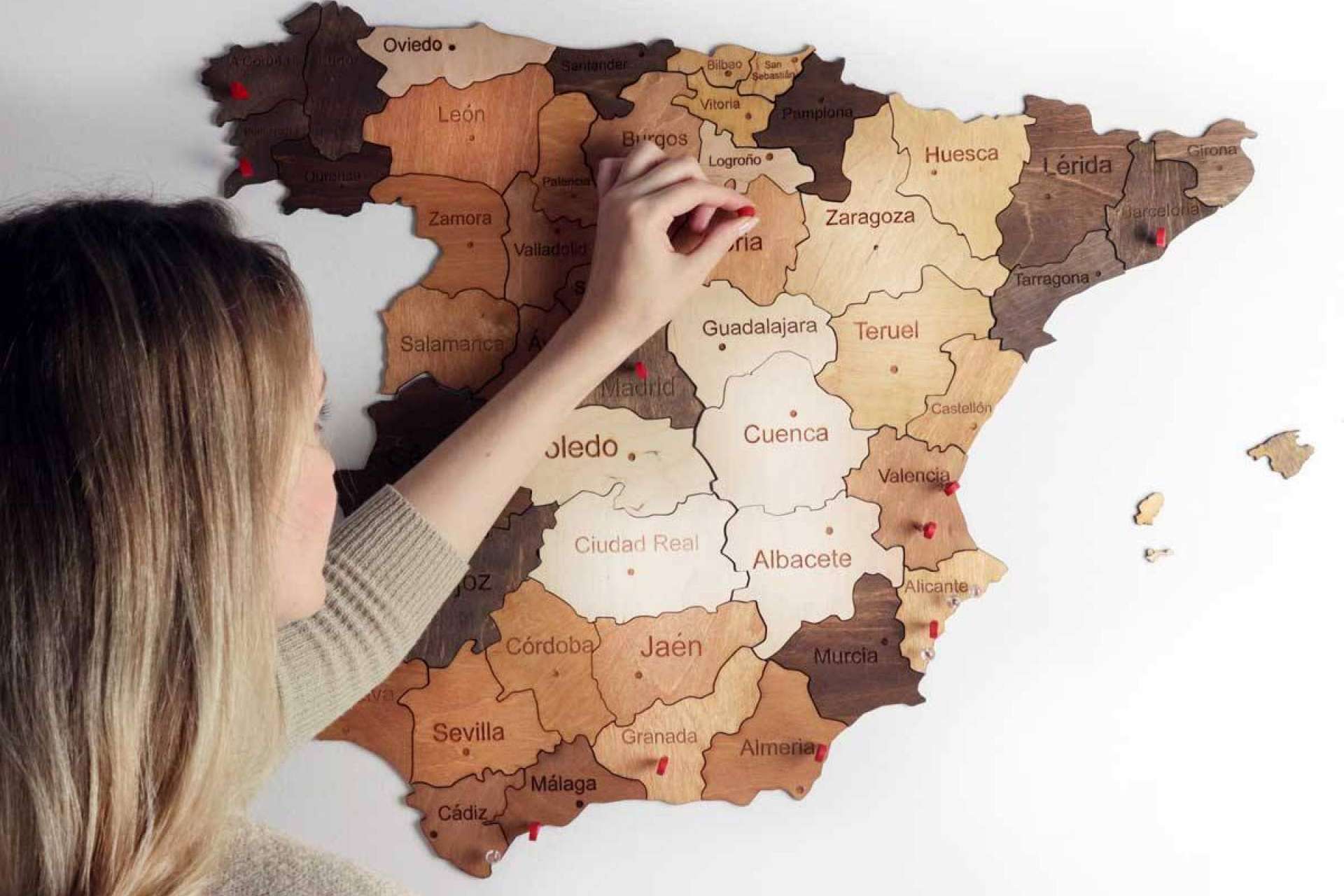 El mapa de España en madera es el regalo ideal, por Regalos de Madera