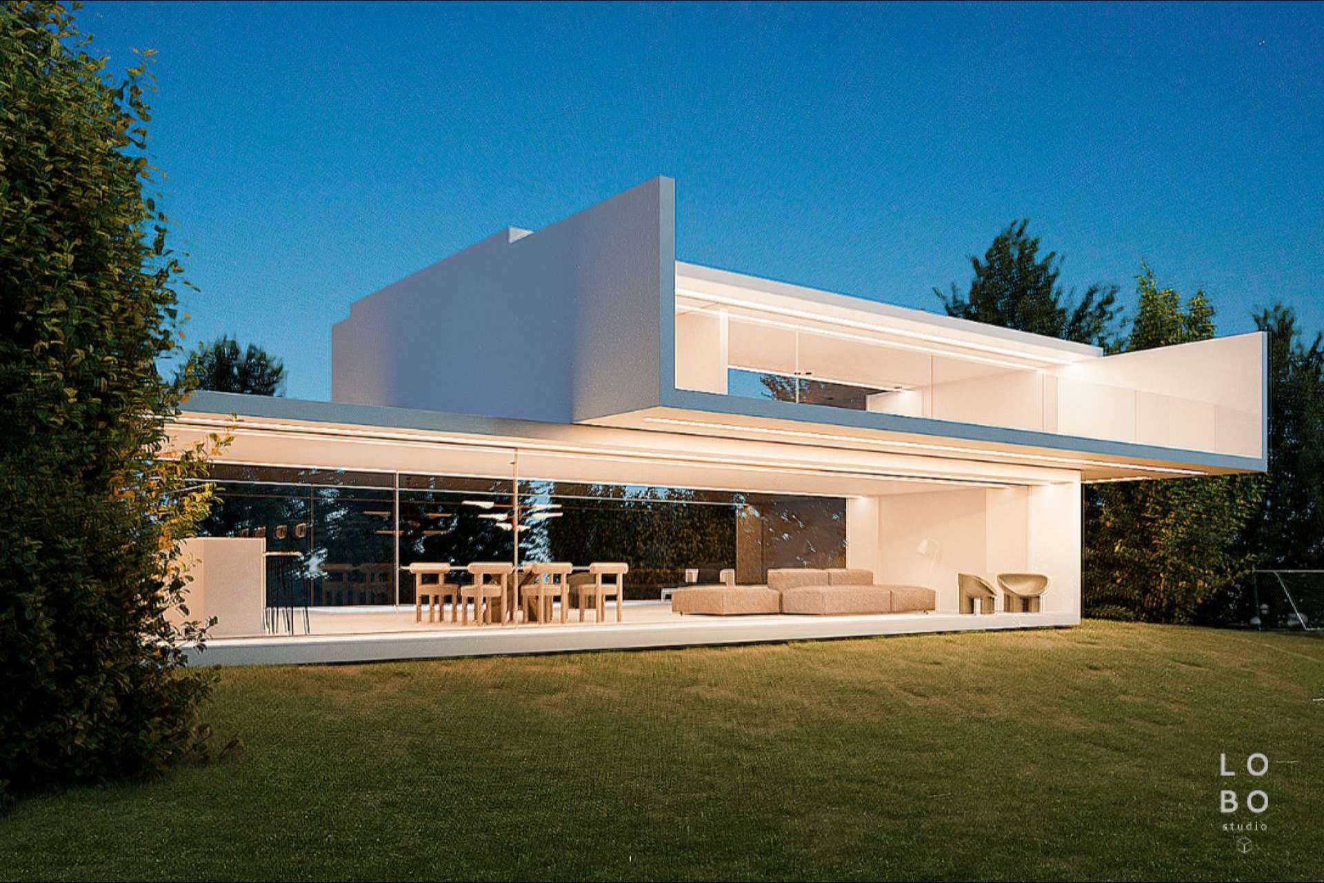 El render de exteriores de Lobo Studio