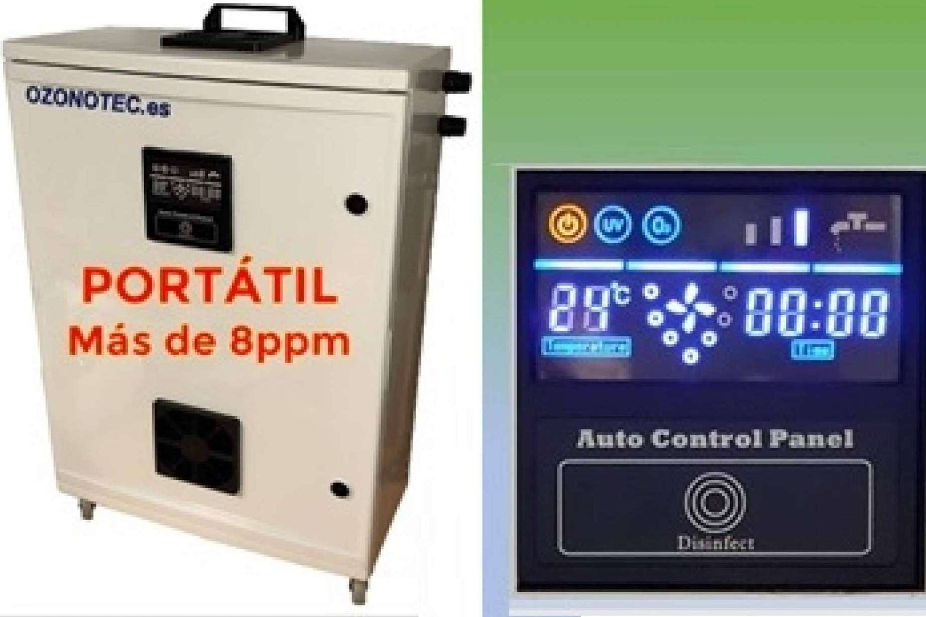 El equipo de desinfección del momento 100% ecológico es Eco Max 8 Automático de la empresa española Ozonotec