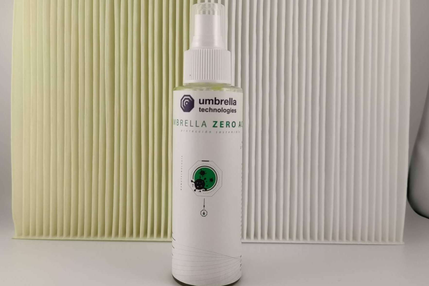 Umbrella Zero AC3 es un recubrimiento permanente que elimina el virus del COVID-19 en filtros de ventilación y aires acondicionados