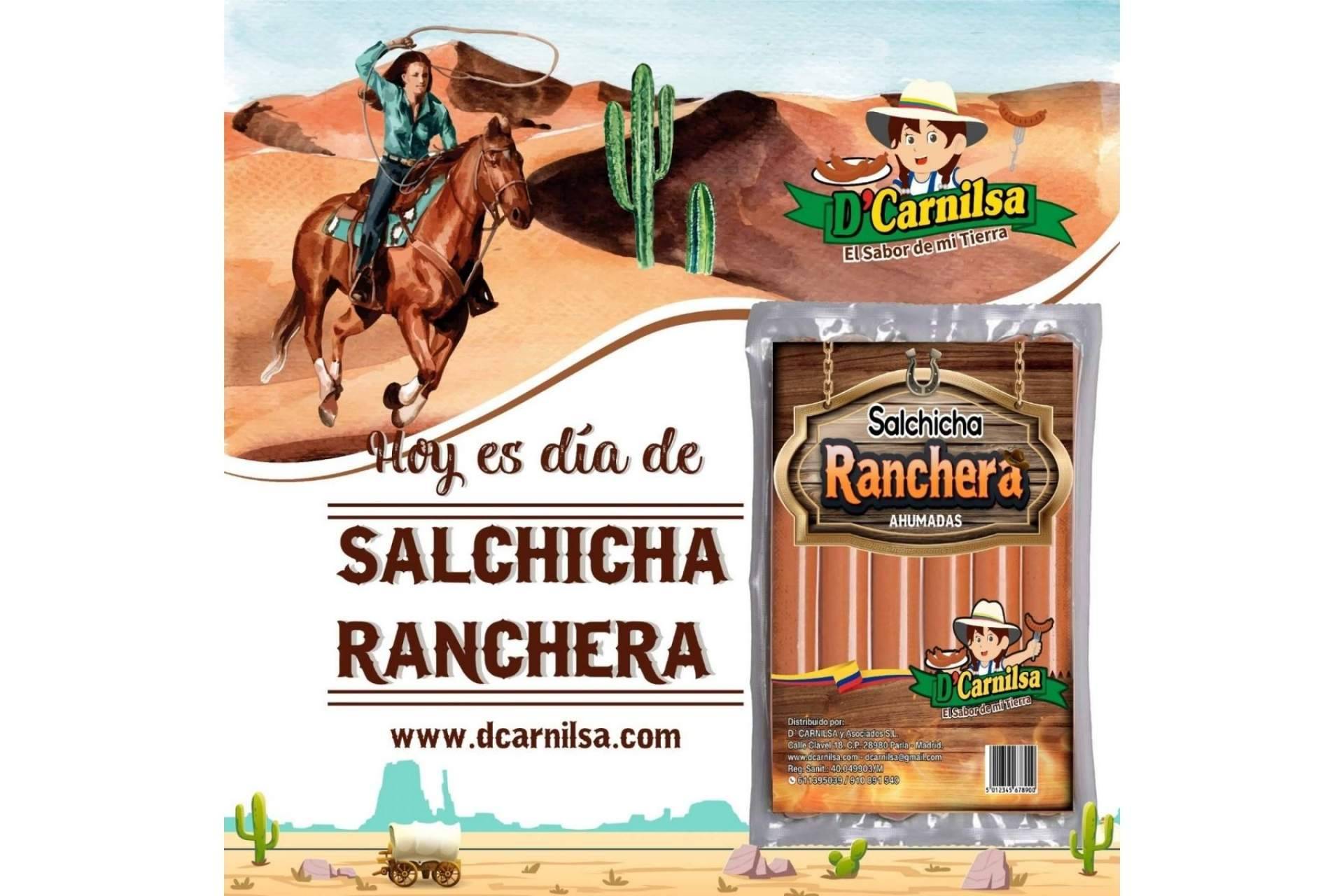 El chorizo colombiano Santa Rosano, salchicha ranchera y salchichón cervecero que ofrece D'Carnilsa