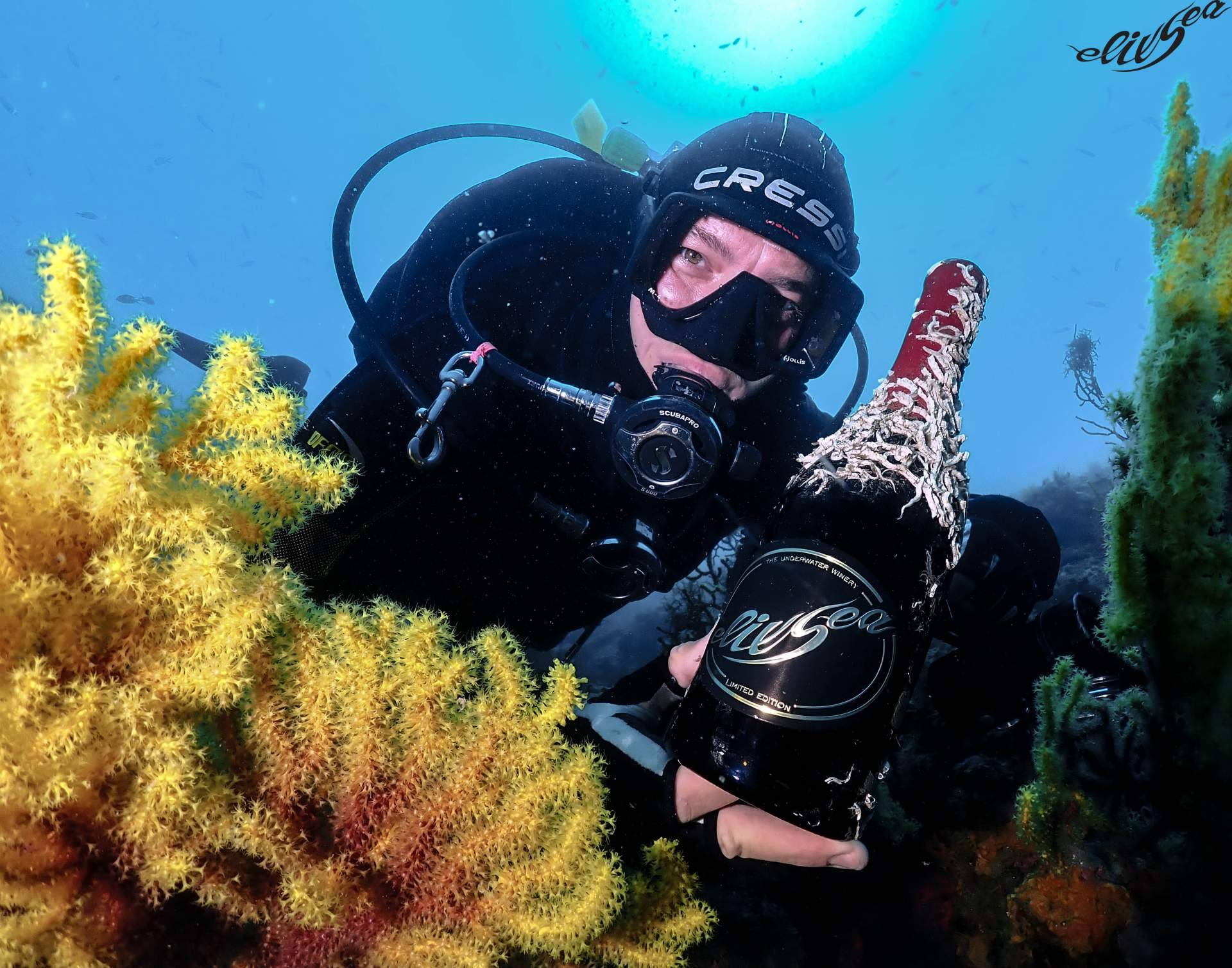 El encanto especial y único del vino submarino; el innovador proyecto de ElixSea