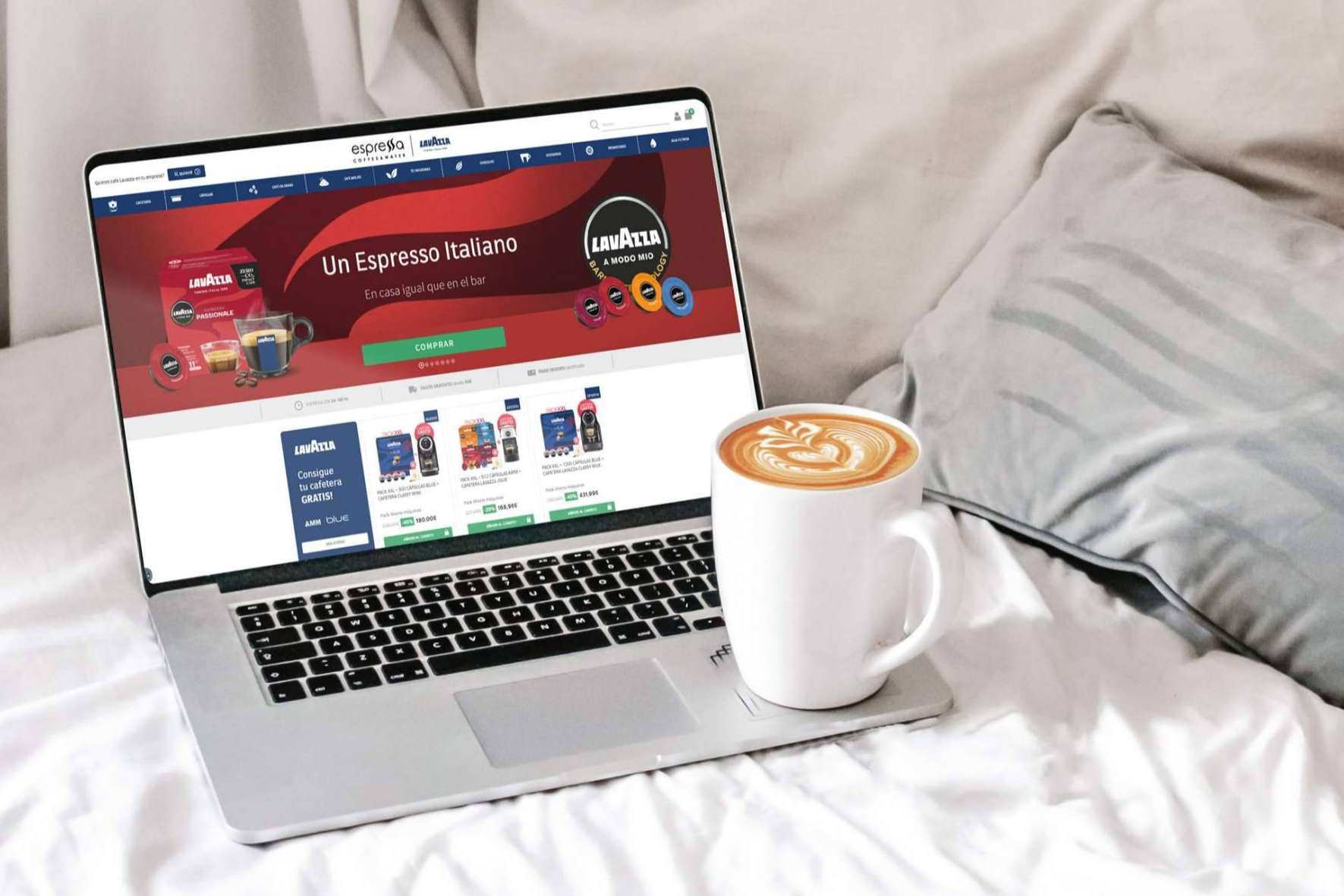 El e-commerce donde se pueden conseguir todos los productos de Lavazza, tienda Espressa Coffee& Water