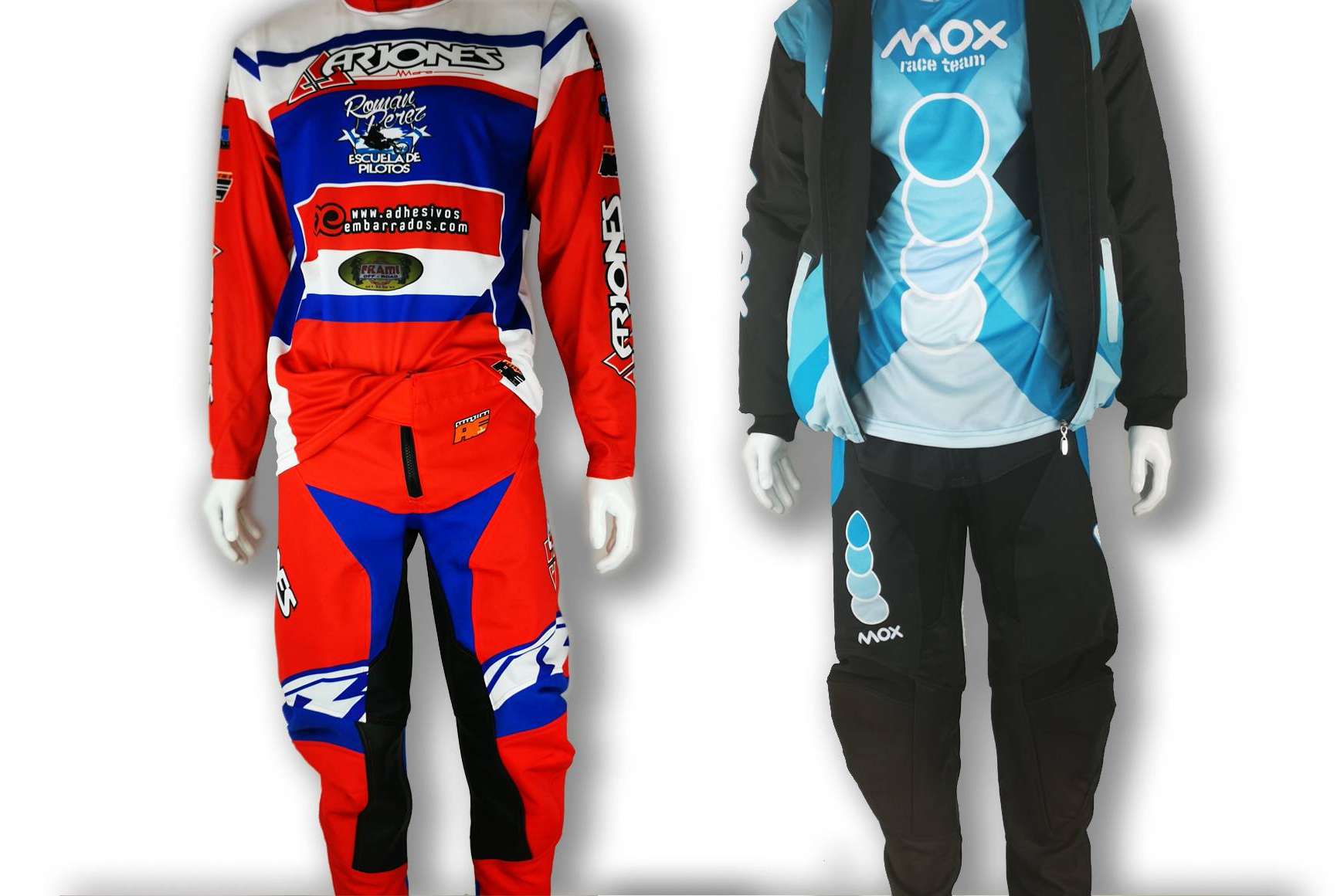 Equipaciones para moto offroad personalizadas con ADHESIVOSEMBARRADOS