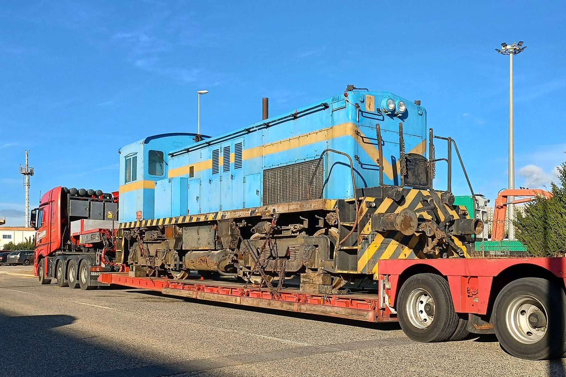 Una locomotora militar norteamericana preservada por la Fundación del Patrimonio Ferroviario