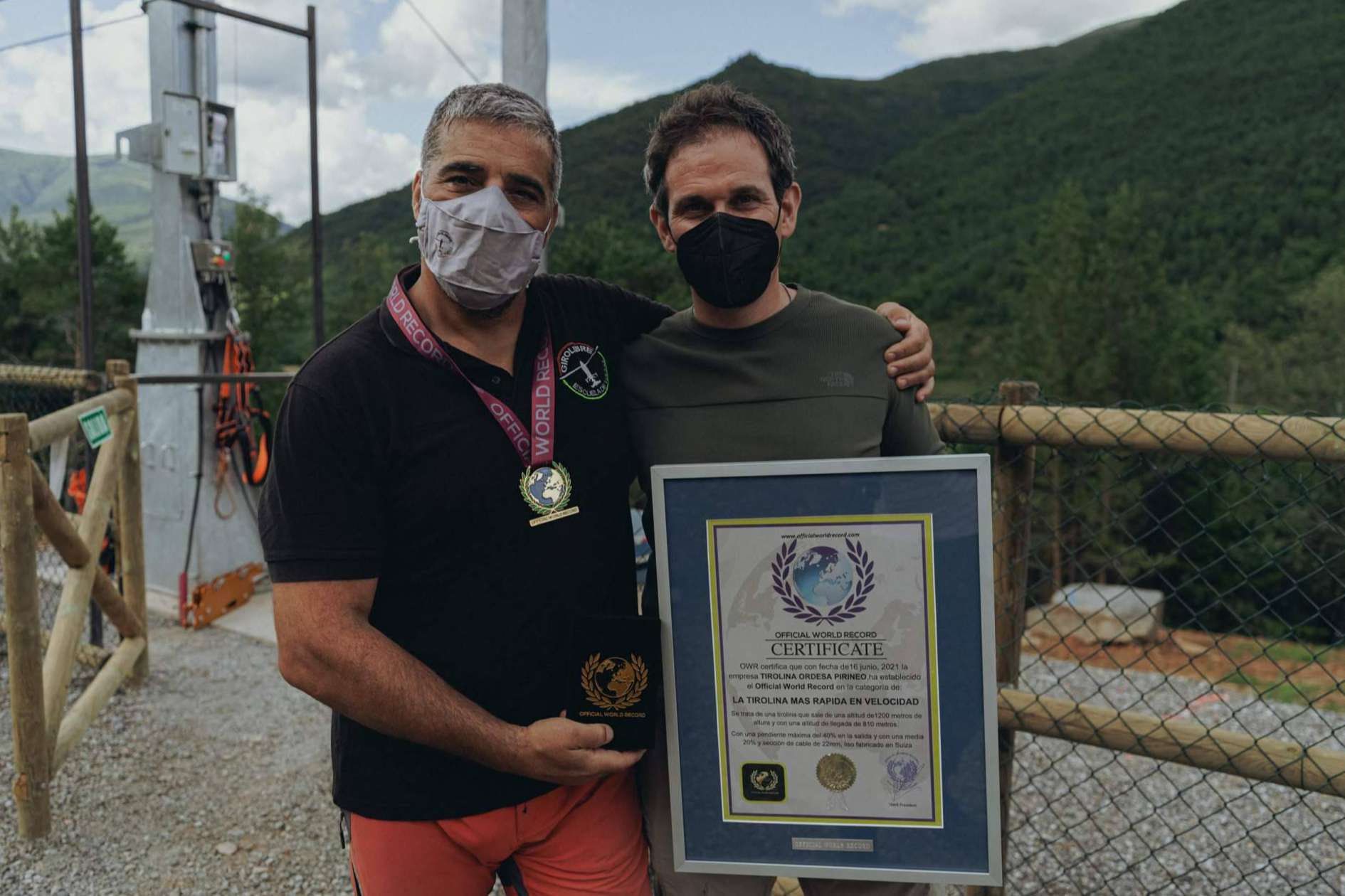 Tirolina Ordesa Pirineos, la más rápida del mundo