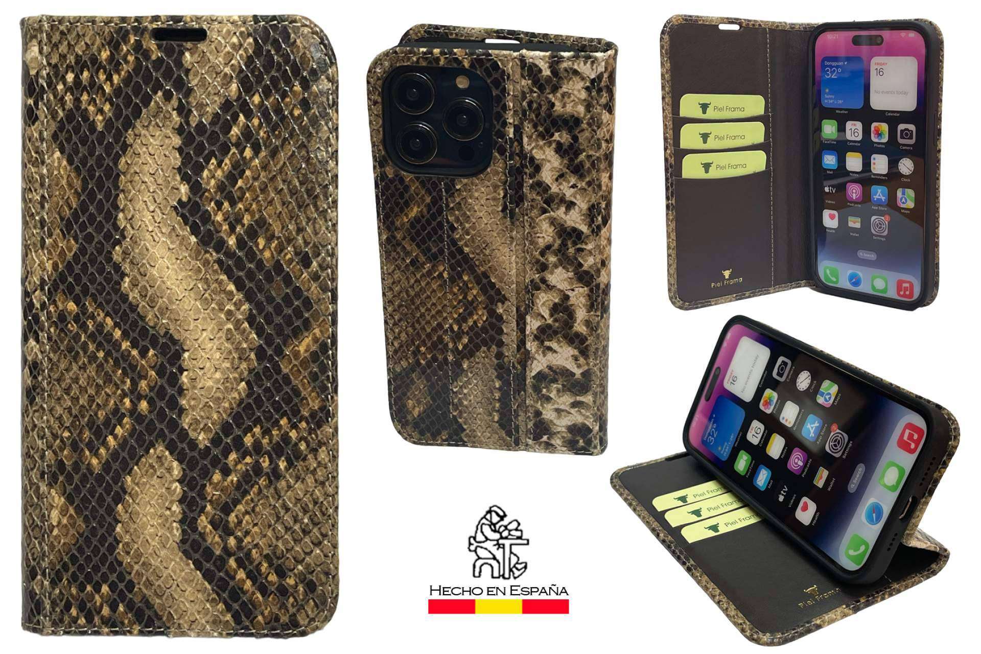Fundas tipo libro para iPhone 14 Pro y iPhone 14 Pro Max en la colección verano 2023 de Piel Frama