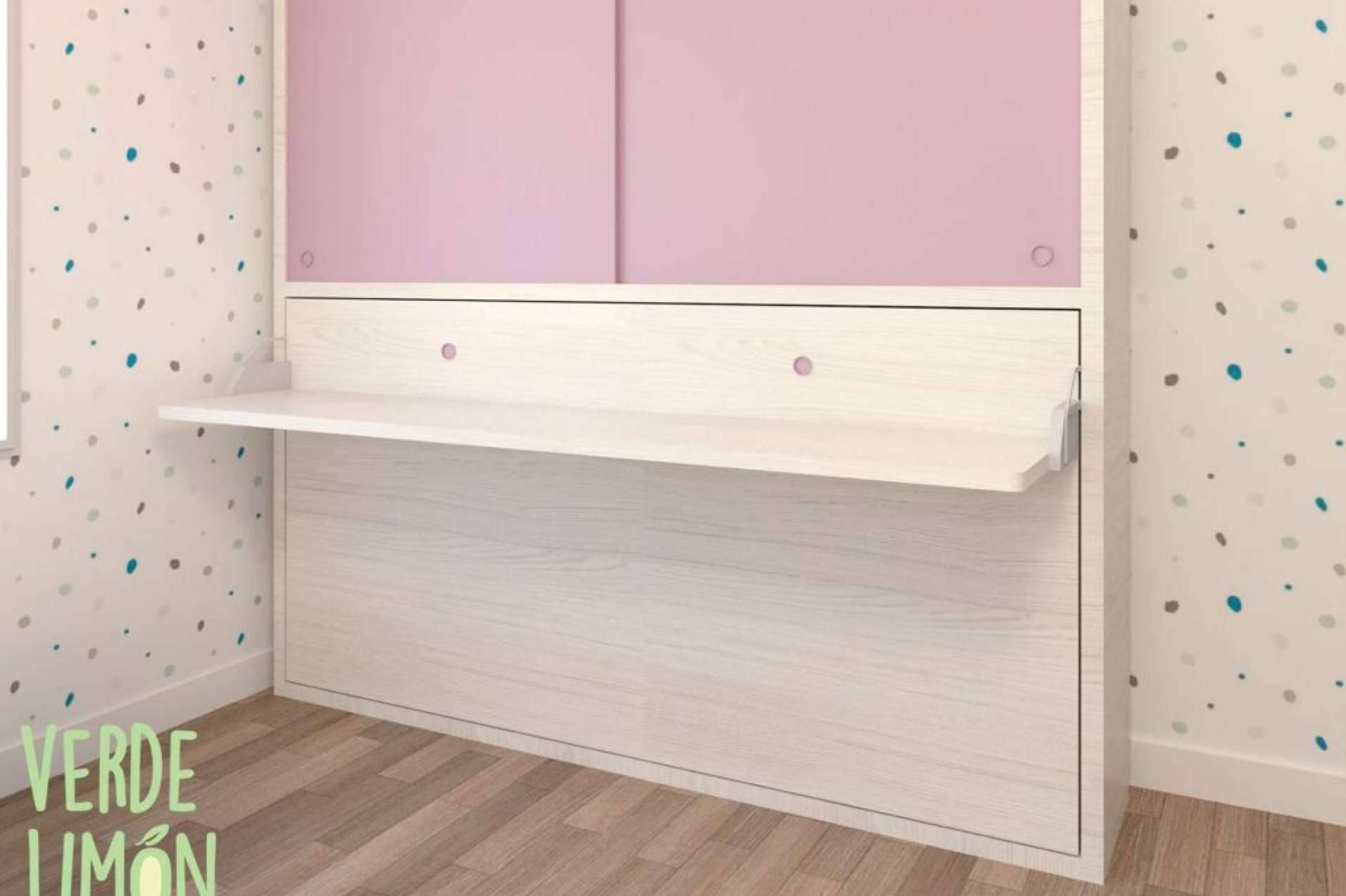 Camas abatibles de Verde Limón Muebles para habitaciones juveniles con poco espacio