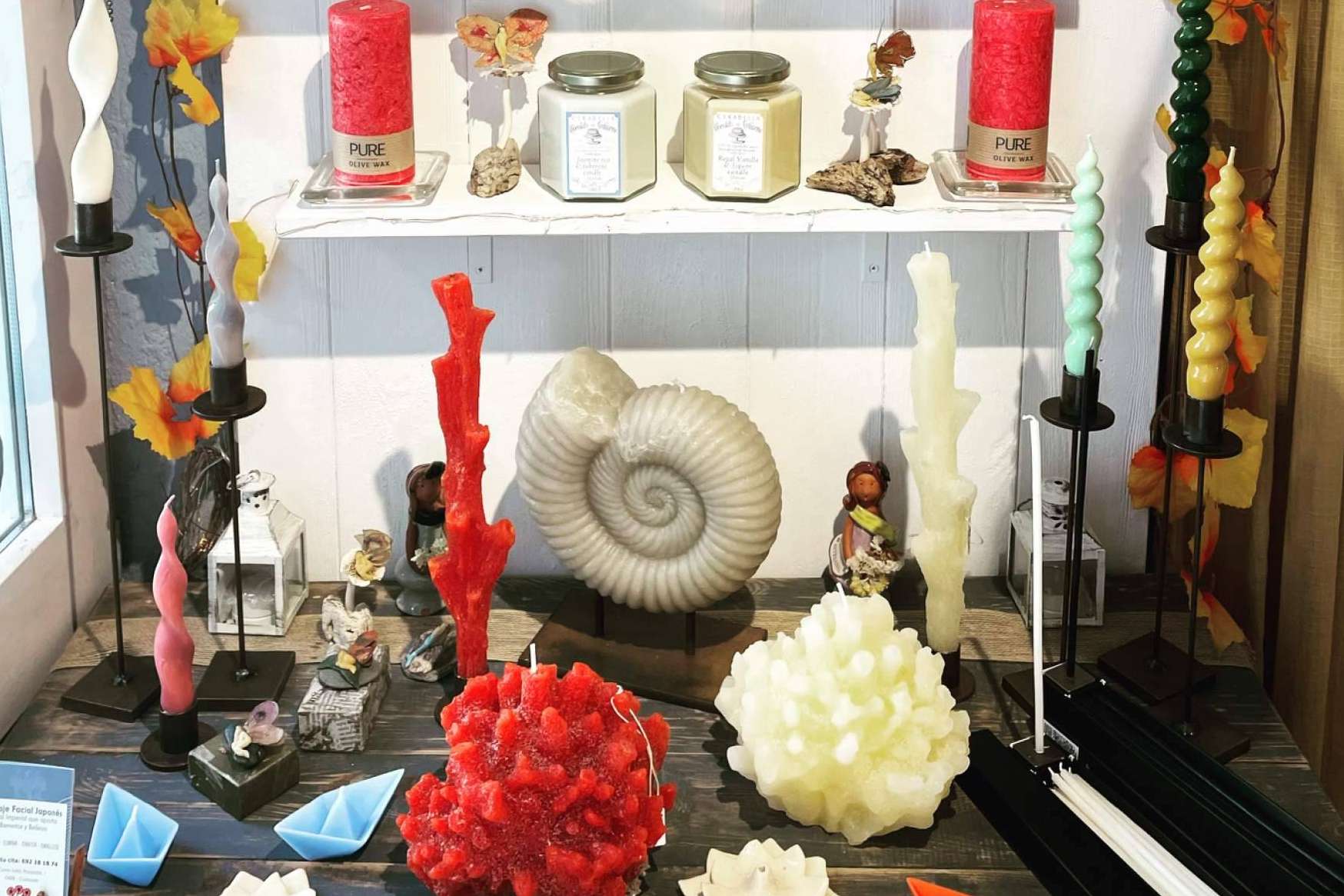 Favorecer la relajación con velas decorativas y aromáticas, con Linckia Cadaqués