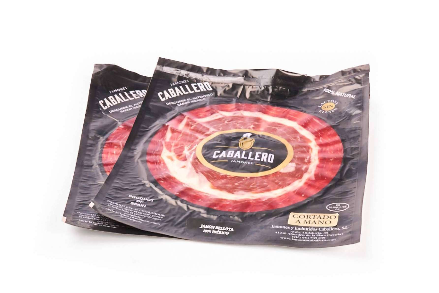 Auténtico jamón de bellota 100 % ibérico, en Jamones Caballero