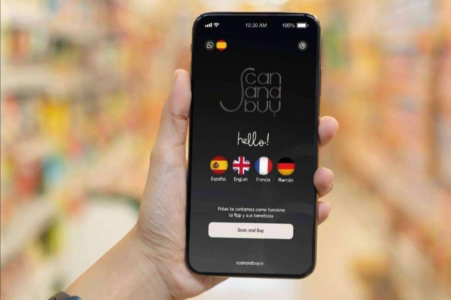 La tienda inteligente de Scan and Buy, una propuesta administrada por una app de compra-venta inmediata