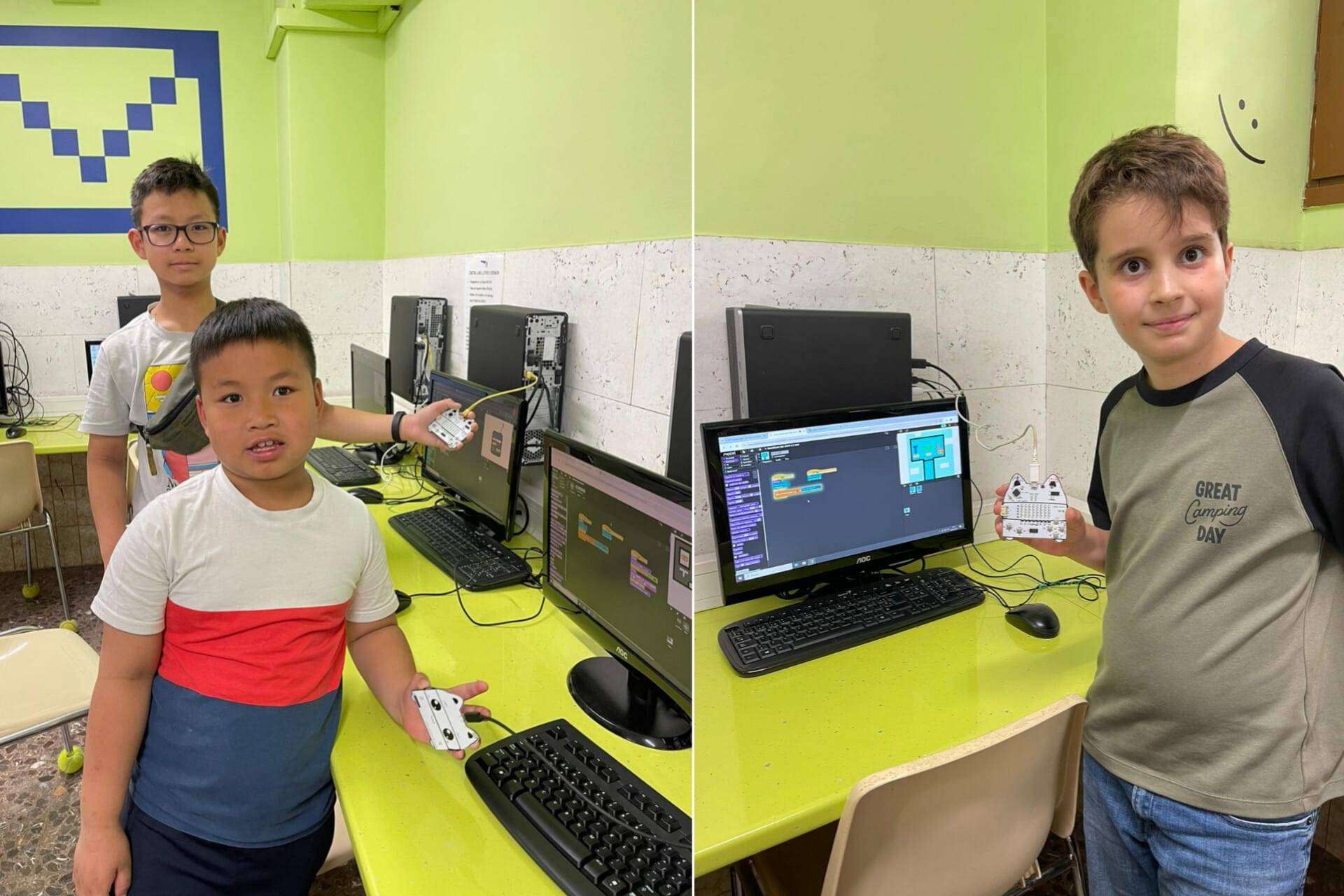 Alumnos de un colegio de Barcelona programan una estación meteorológica usando MochiCard