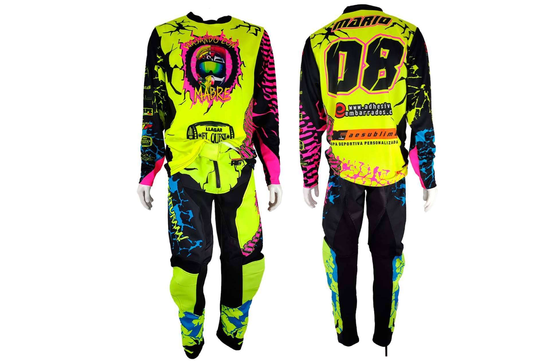 Ropa para moto a medida con ADHESIVOSEMBARRADOS