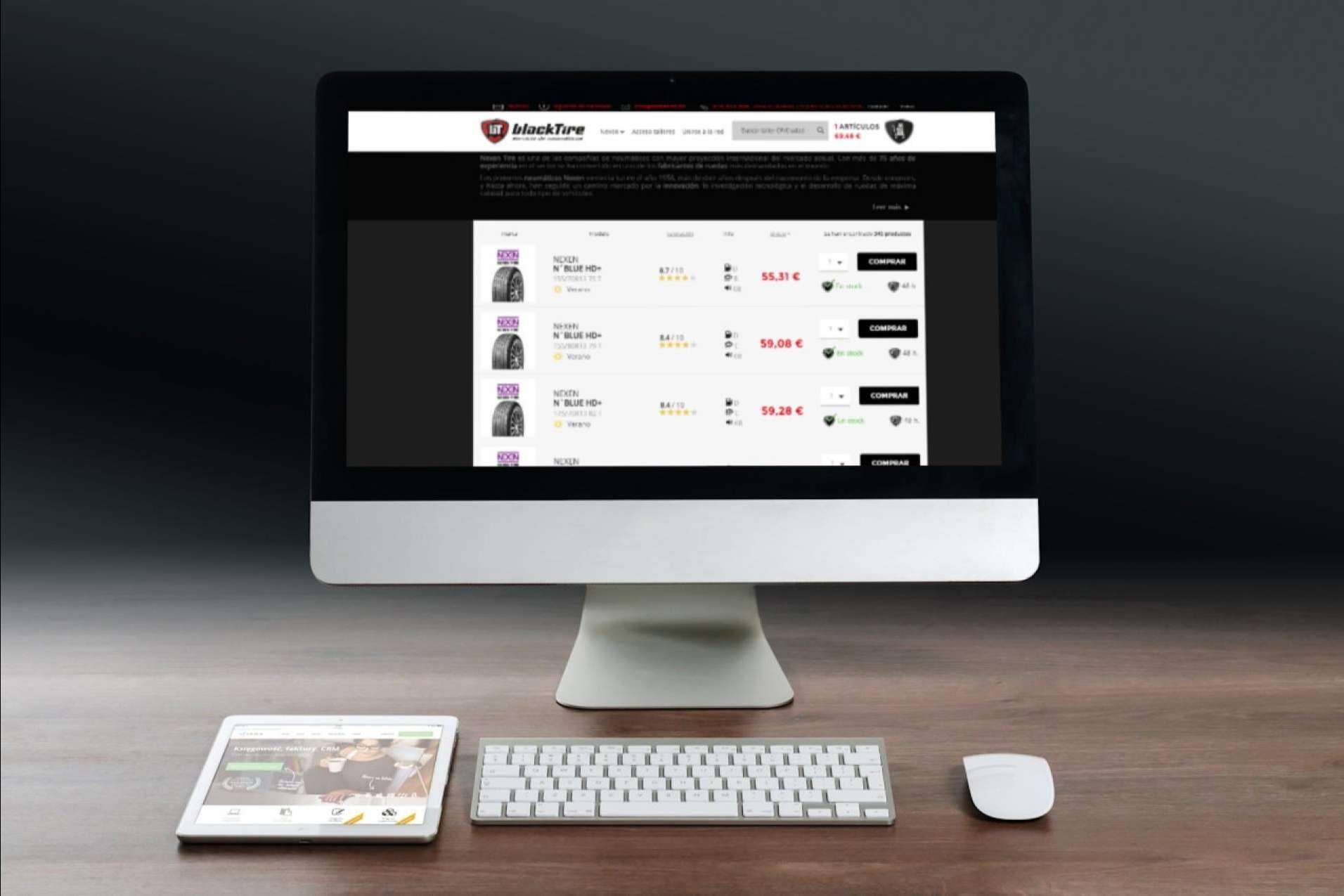 Con BlackTire es posible comparar y comprar neumáticos online
