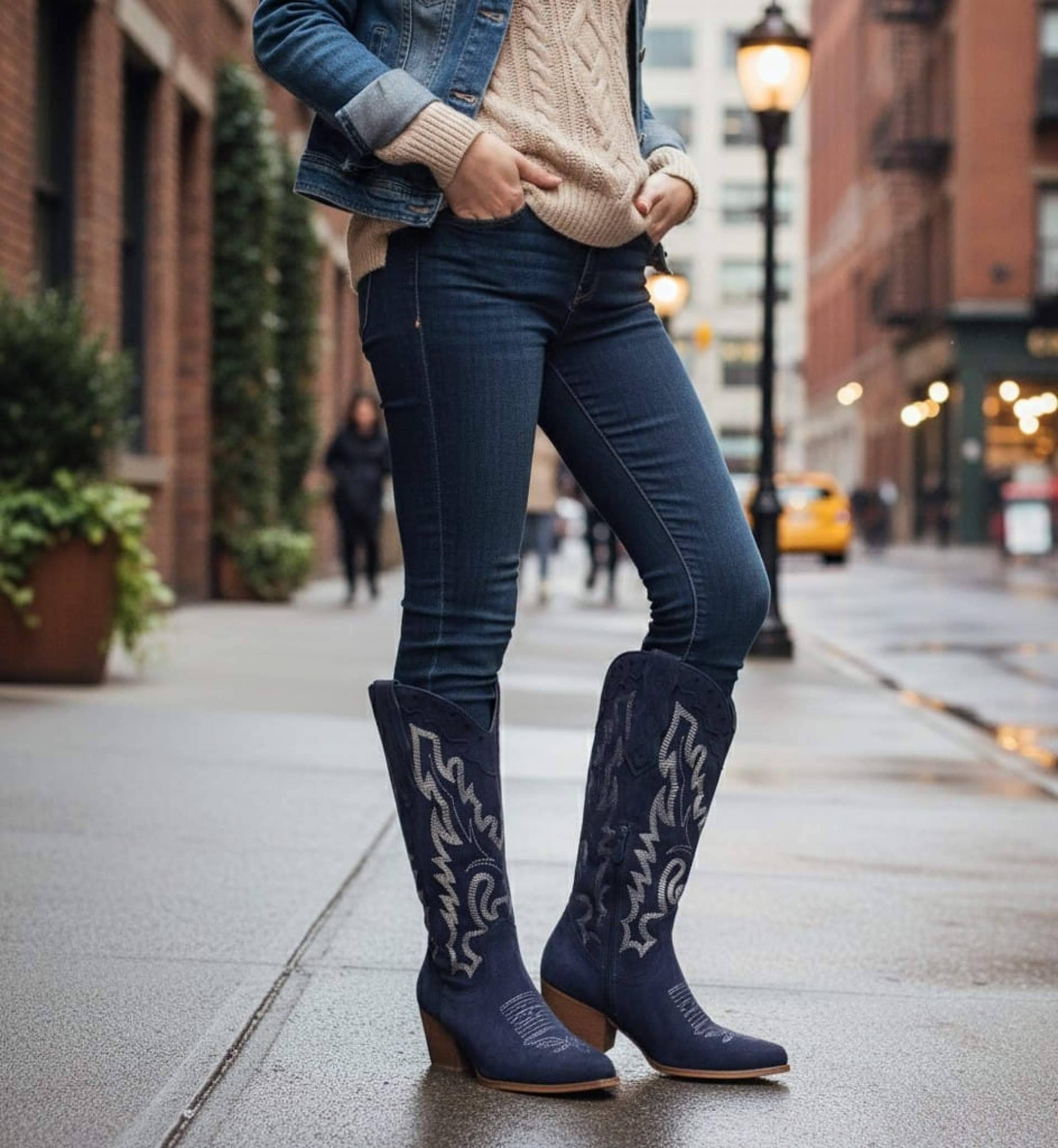 Calzados Gea presenta su colección principal de botas cowboy con diseños en beige, marrón, negro y formatos altos